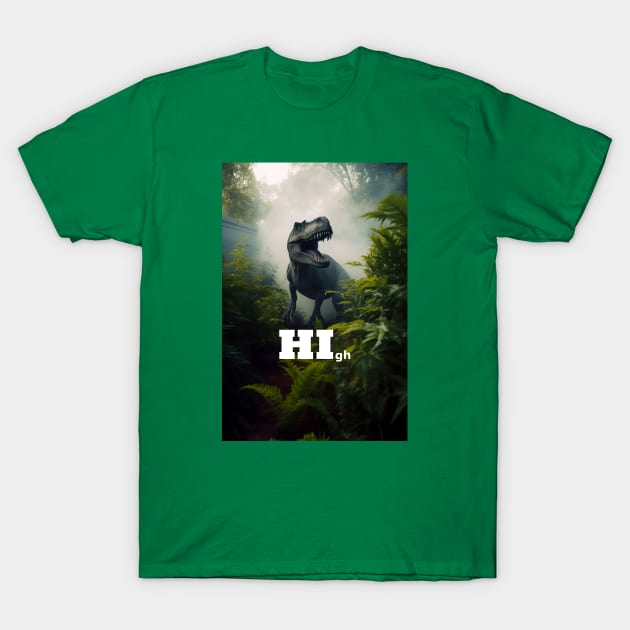 Dinosaur Says HI T-Shirt by Butterfly Venom